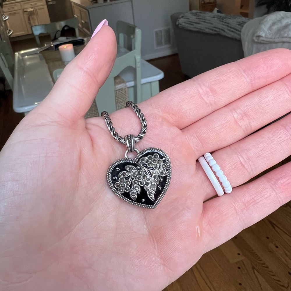 Brighton Heart Pendant Necklace with Intricate Design